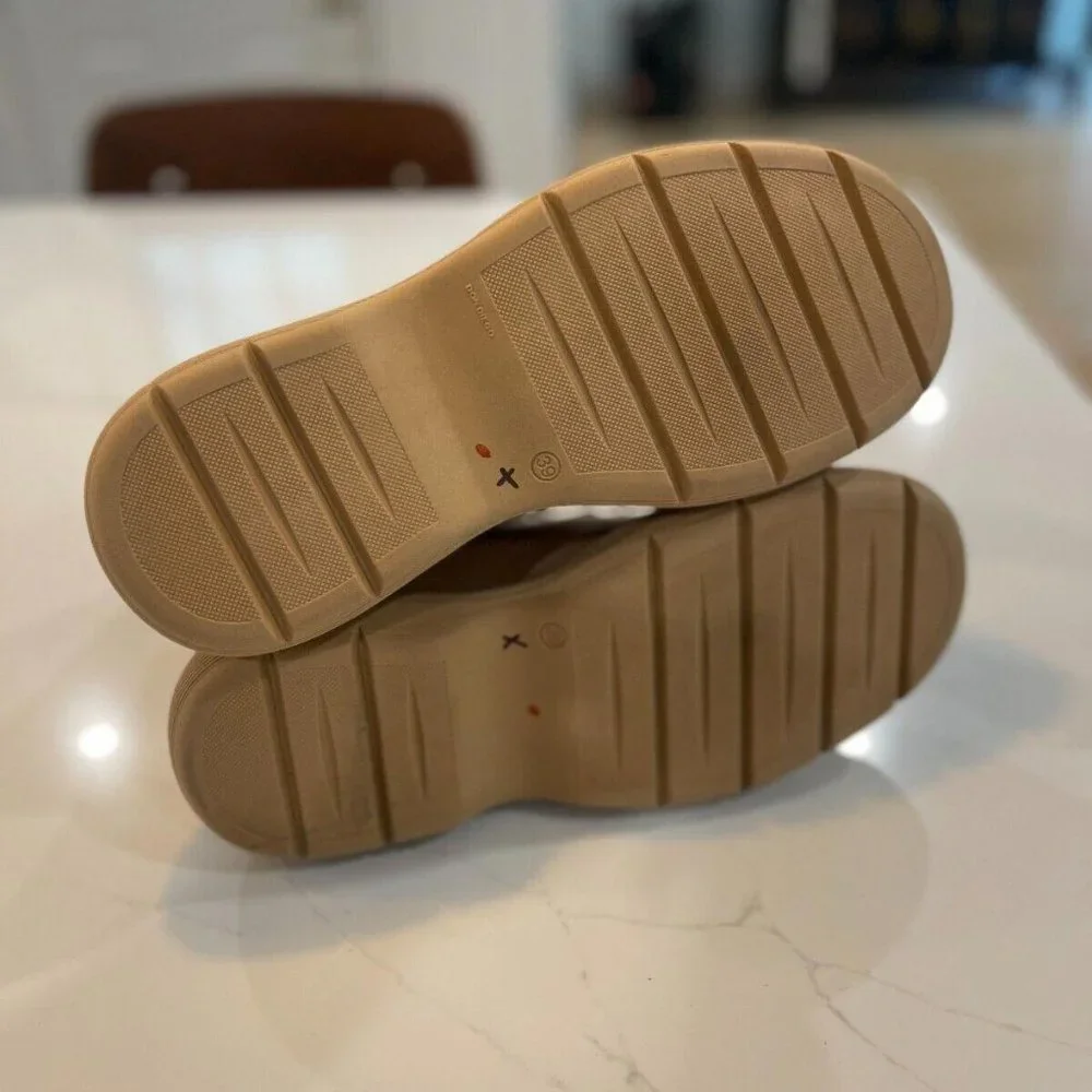 New Free People Mara Lace Up Platform Boots in Taupe Brown size US 9 / EUR 39 - Picture 8 of 9